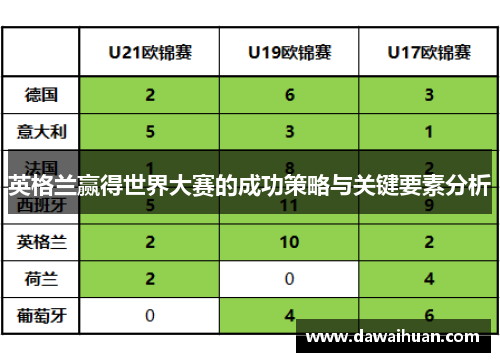 英格兰赢得世界大赛的成功策略与关键要素分析